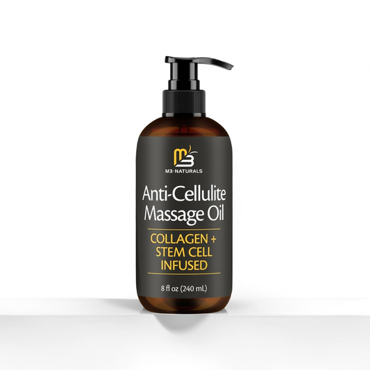 Firming Body Massage Oil with Collagen & Stem Cell – Helps Smooth the Appearance of Cellulite & Improve Skin Texture – Refreshing Aromatherapy Body Oil for Legs & Full Body – 8 Fl Oz by M3